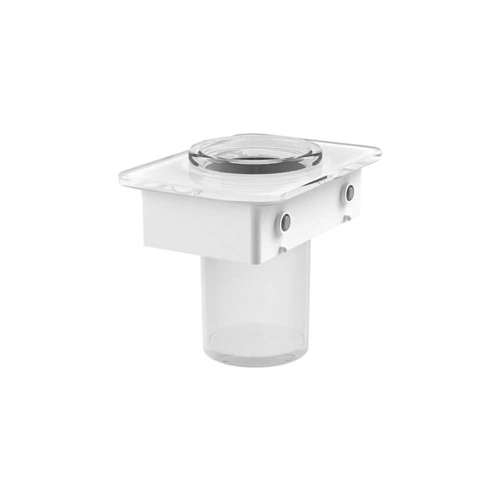 Cut out image of Vado Cameo Muse Frosted Glass Tumbler with 150mm White Glass